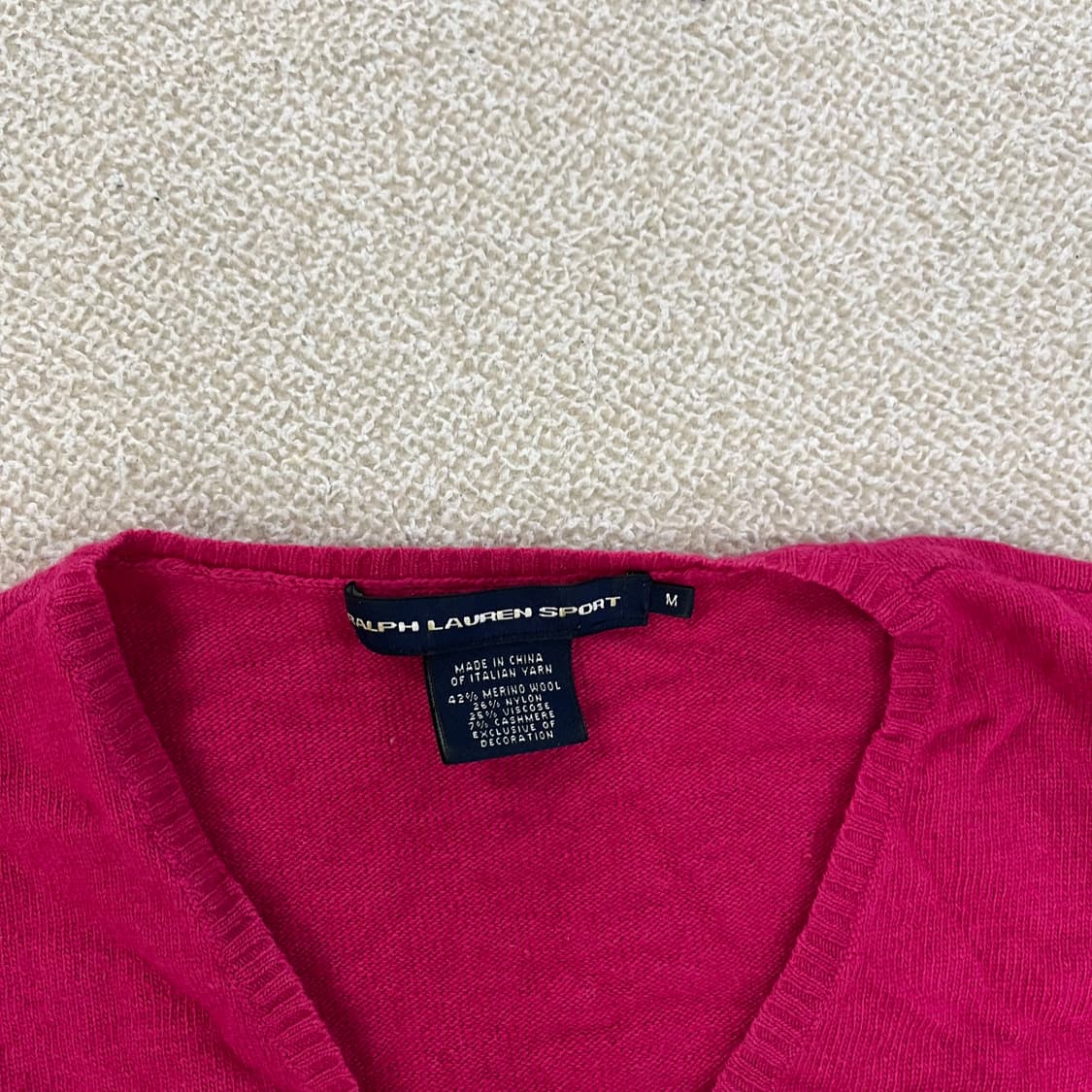 M 폴로랄프로렌 메리노울 브이넥 니트 0123M 상품이미지2