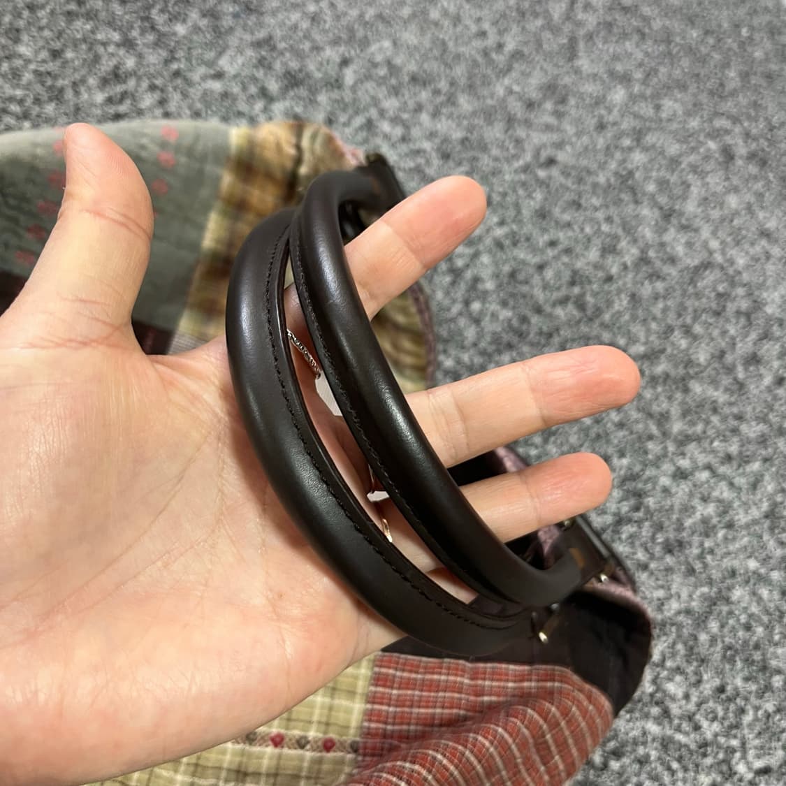 빈티지 패치워크 숄더백 브라운 상품이미지4