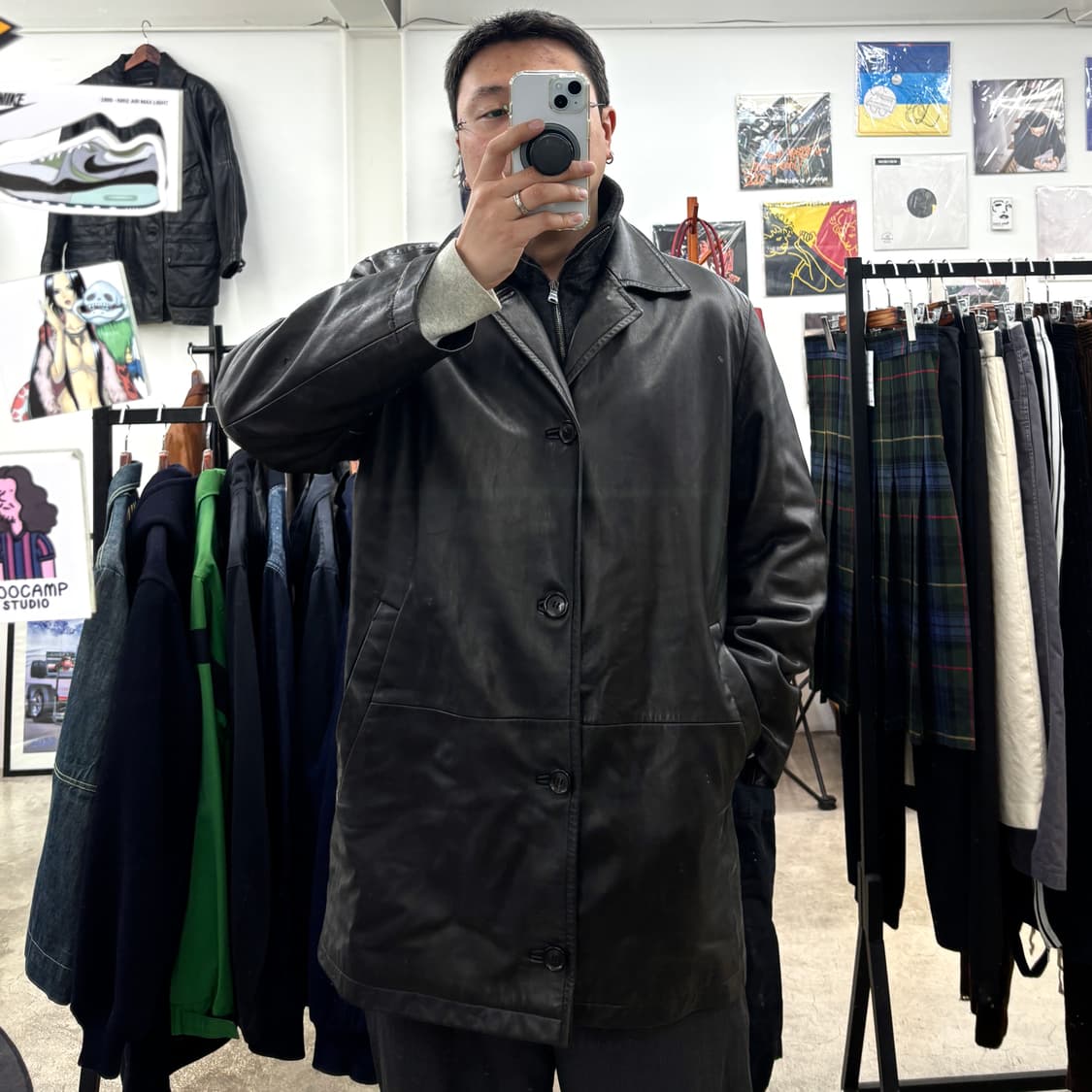 휴고 보스 램 레더 카코트 상품이미지2