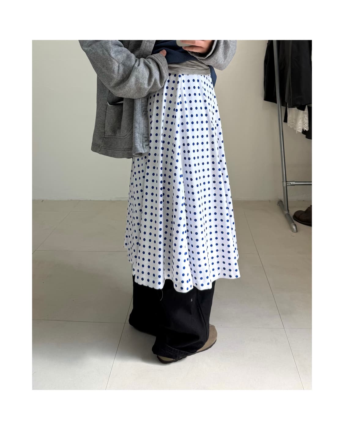 빈티지 도트 스커트 상품이미지2