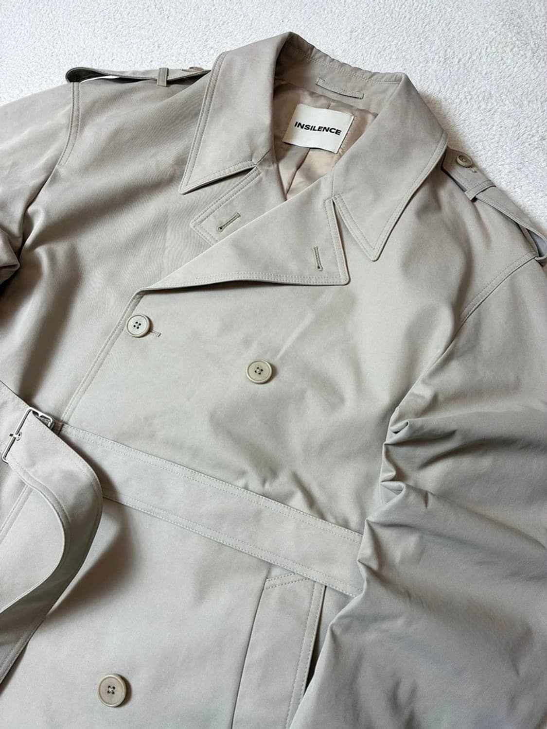 인사일런스 23FW 더블 브레스티드 벨티드 트렌치 코트 PN7527 상품이미지2
