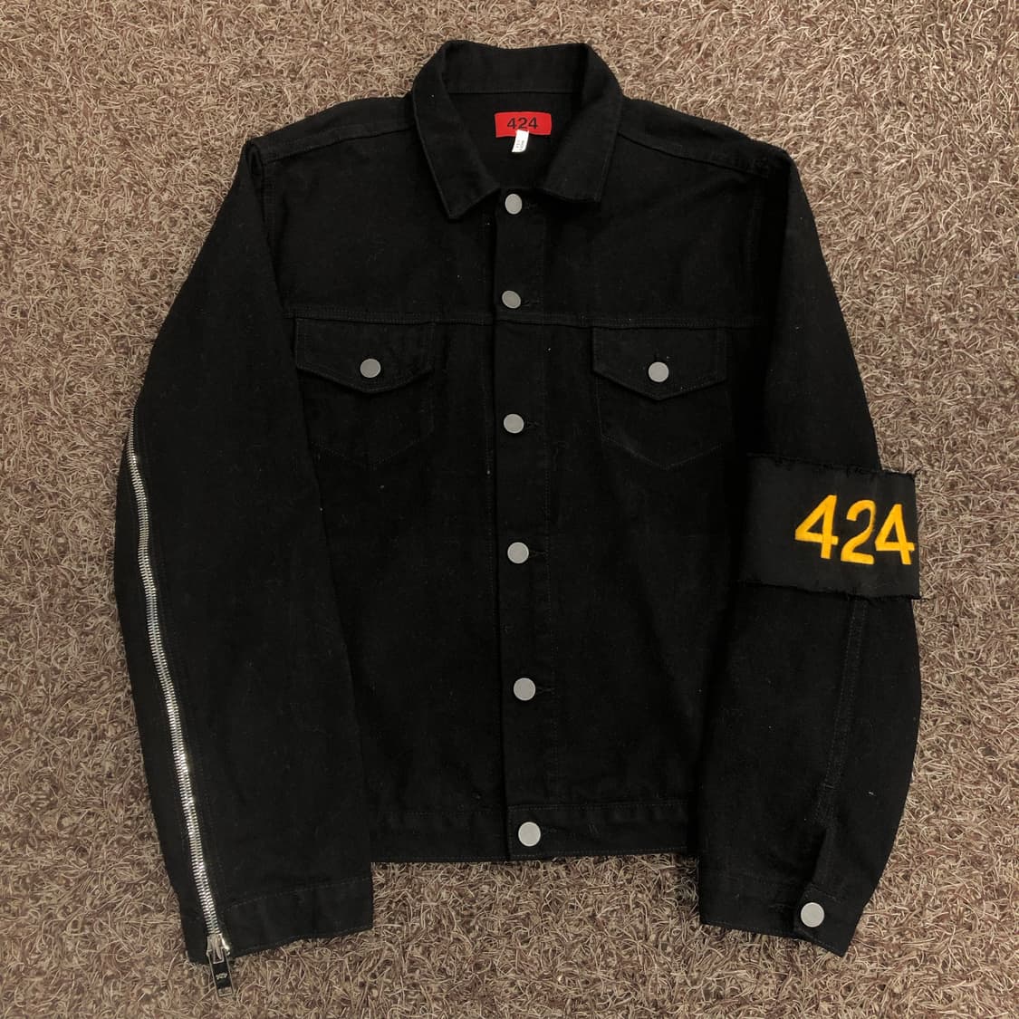 424 블랙 데님 트러커 자켓 상품이미지1