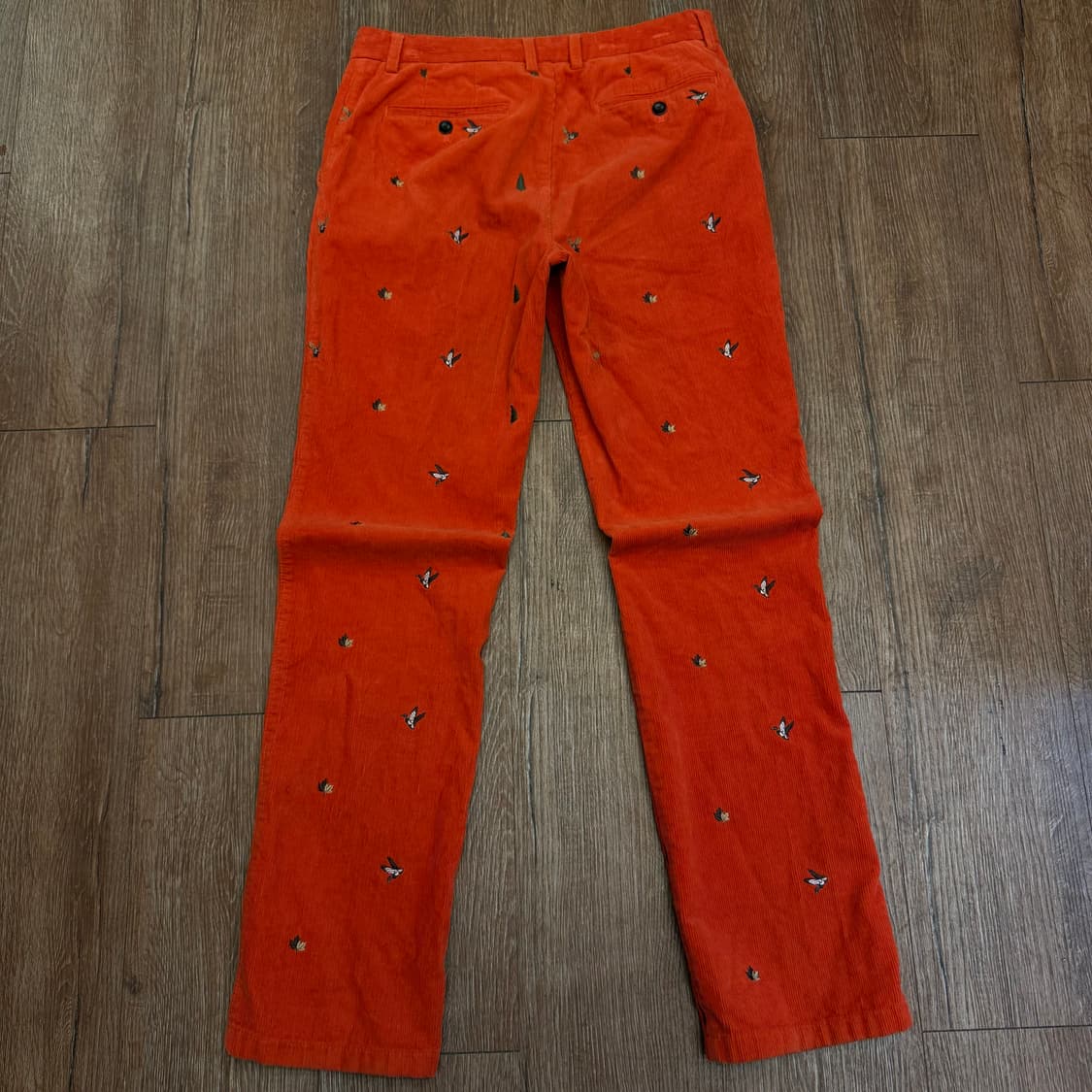 헤지스 오렌지 코듀로이 자수 팬츠 p2004 상품이미지3