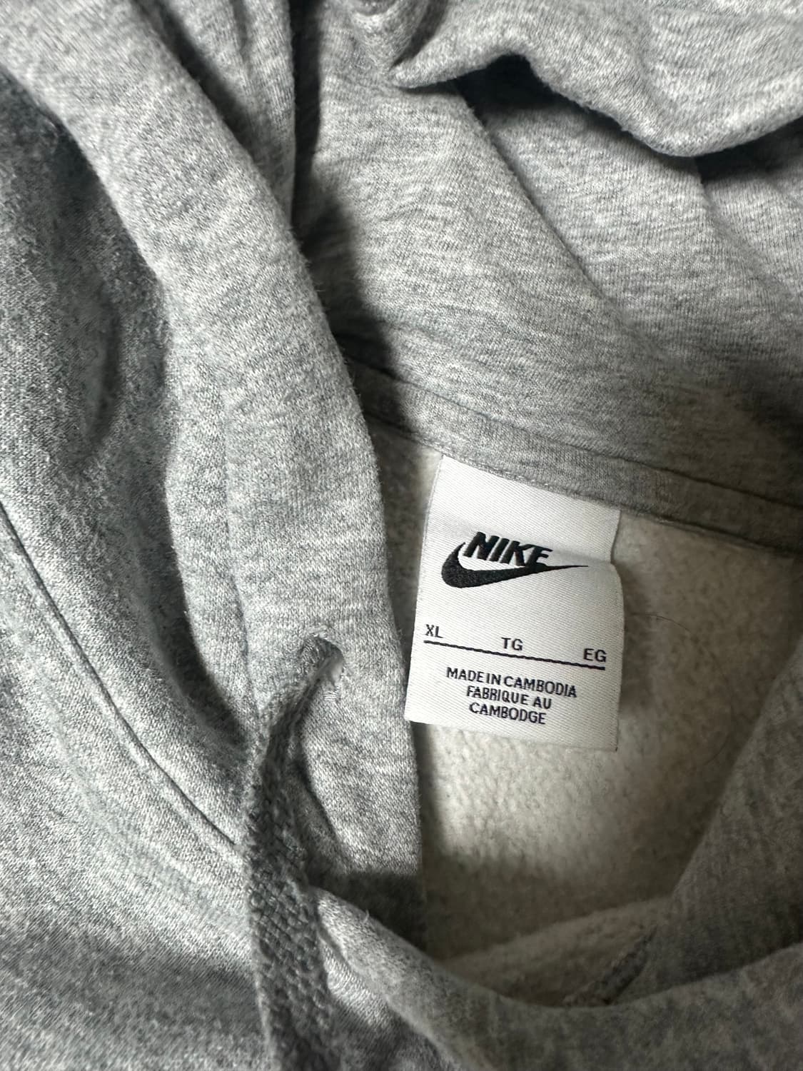 나이키 스우시 후드티 그레이 XL 상품이미지4