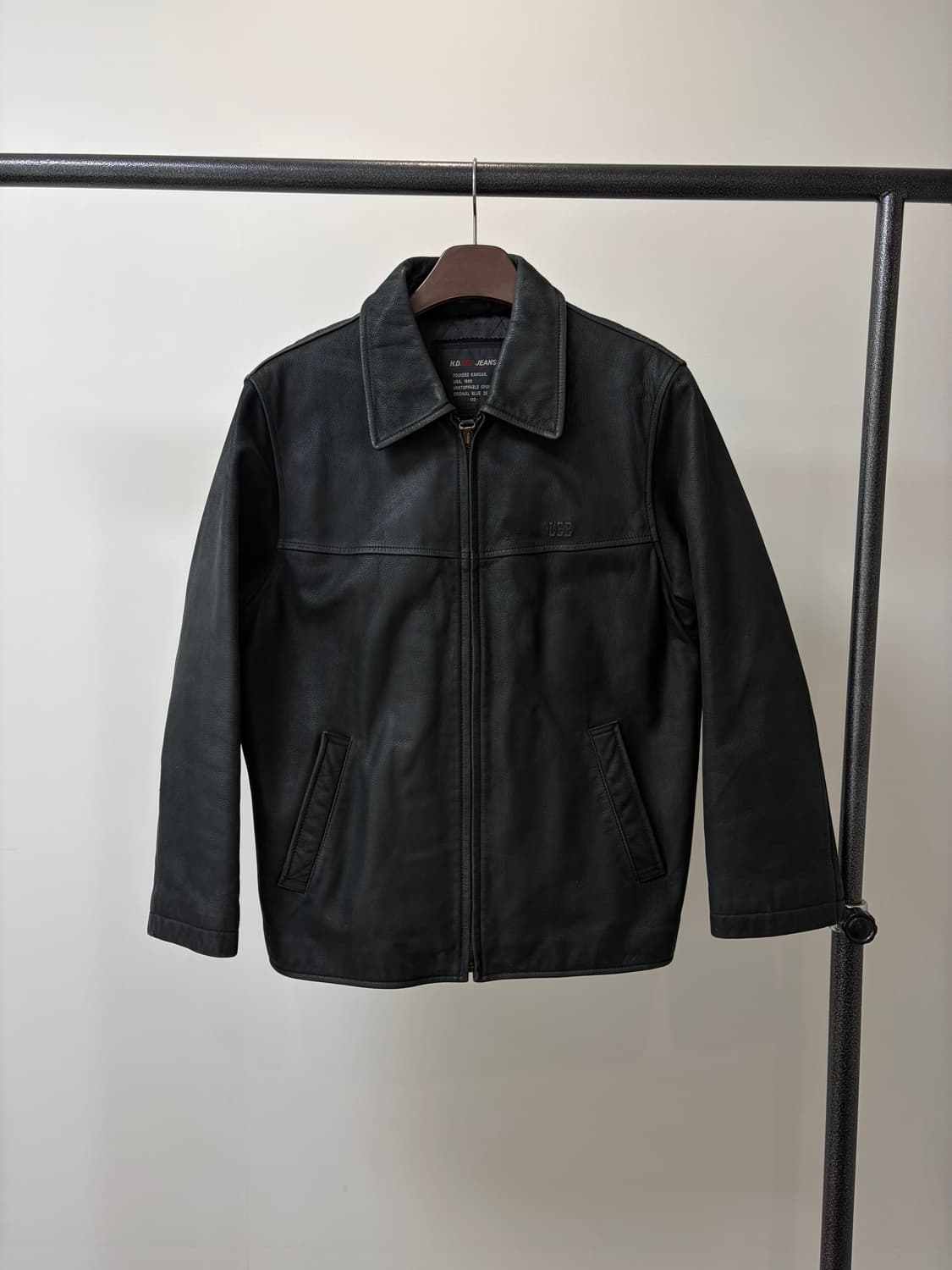 (100) 90s Lee 리 소가죽 라이더 가죽자켓 상품이미지1