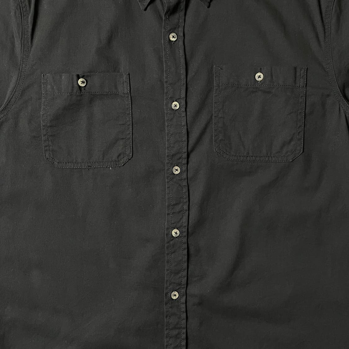 GEORGE 조지 빈티지 블랙 코튼 반팔 셔츠 A00755 상품이미지3