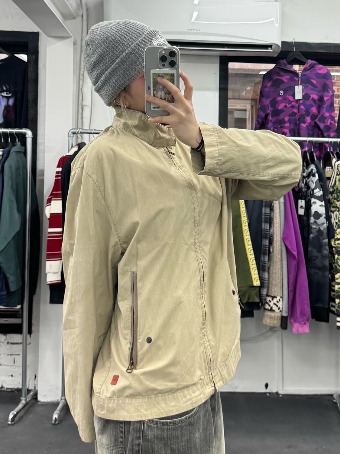 휴고 보스 넥버튼 코튼 자켓 상품이미지3