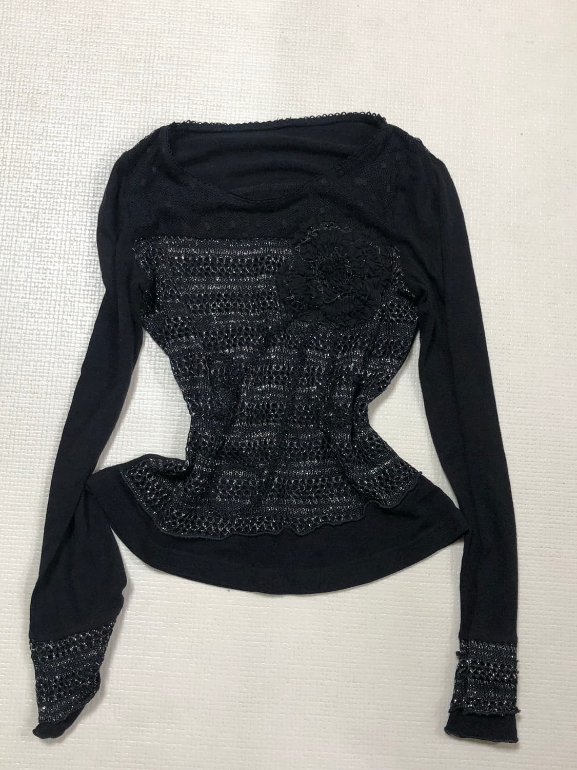 빈티지 블랙 오리엔탈 탑 상품이미지9