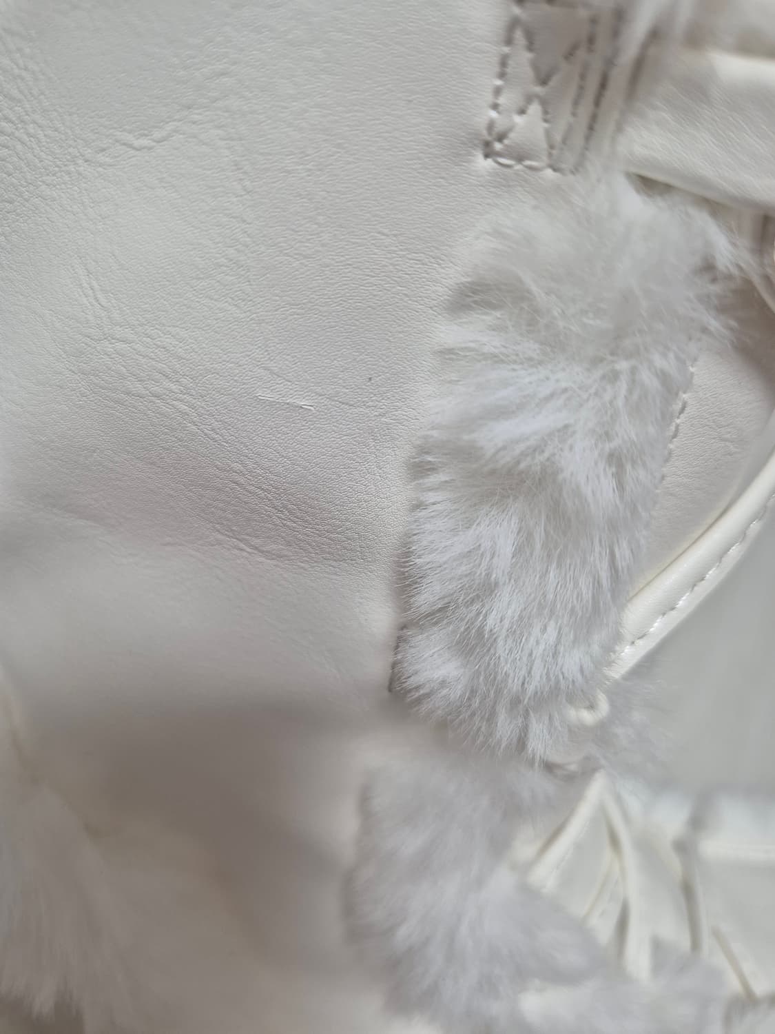 데모니아 카멜311 화이트 퍼 니하이 롱 부츠 240 상품이미지5