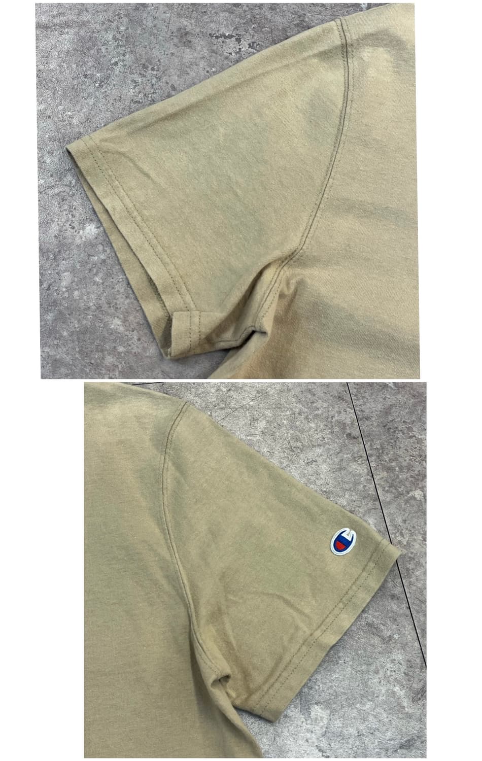 챔피온 로고 반팔티 베이지 M #csz3900 상품이미지6