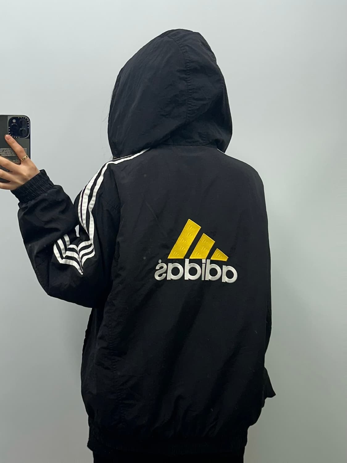 00s 아디다스 블랙 올드스쿨 바람막이 점퍼 상품이미지2