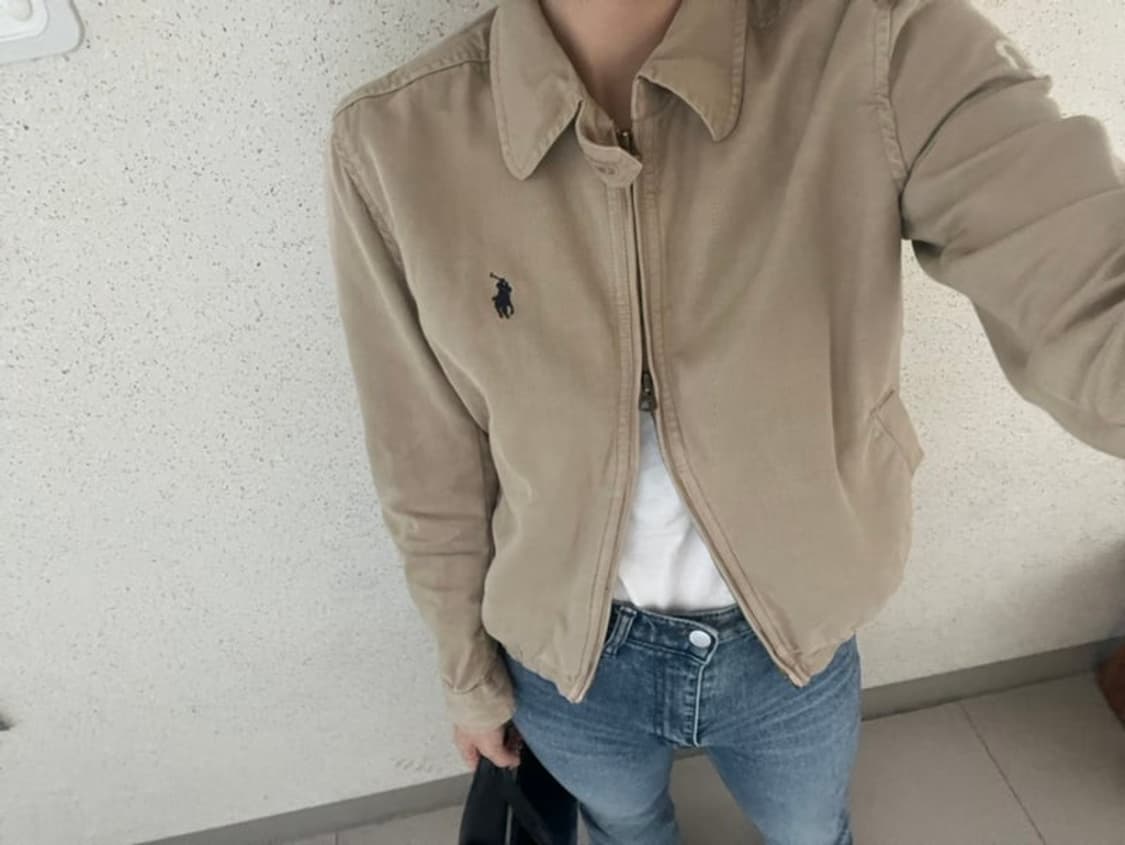 폴로 코튼 치노 자켓 베이지 여성 M 상품이미지2