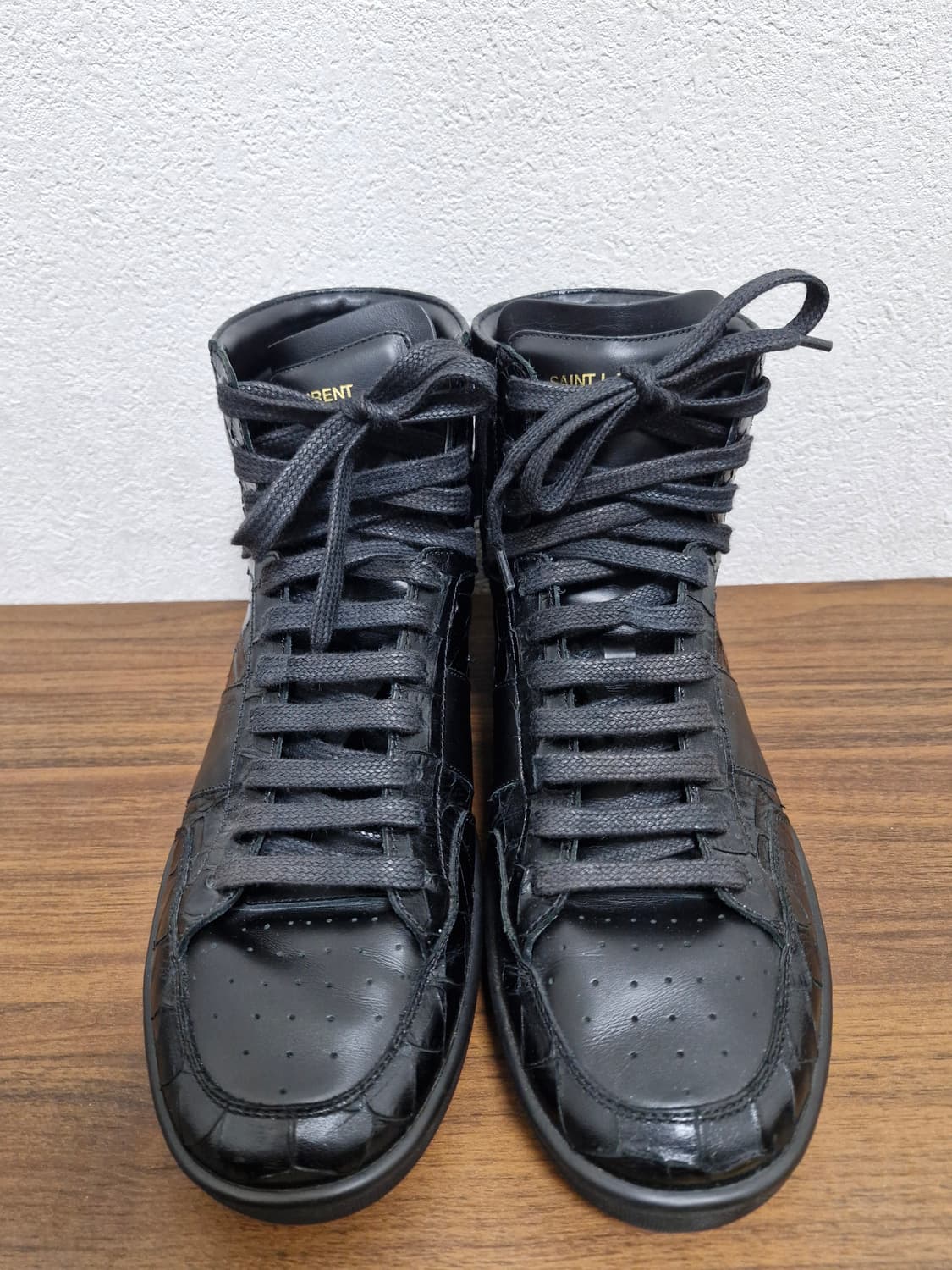 [40] SLP 생로랑 SL10H 크로커다일 가죽 하이탑 스니커즈 상품이미지2