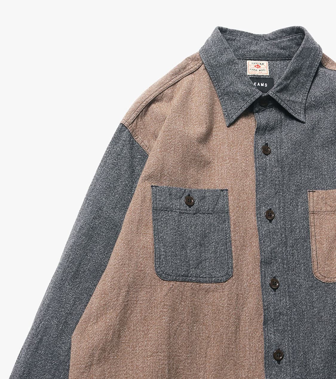 BEAMS X SUGAR CANE - 25SS CHAMBRAY SHIRT 상품이미지4