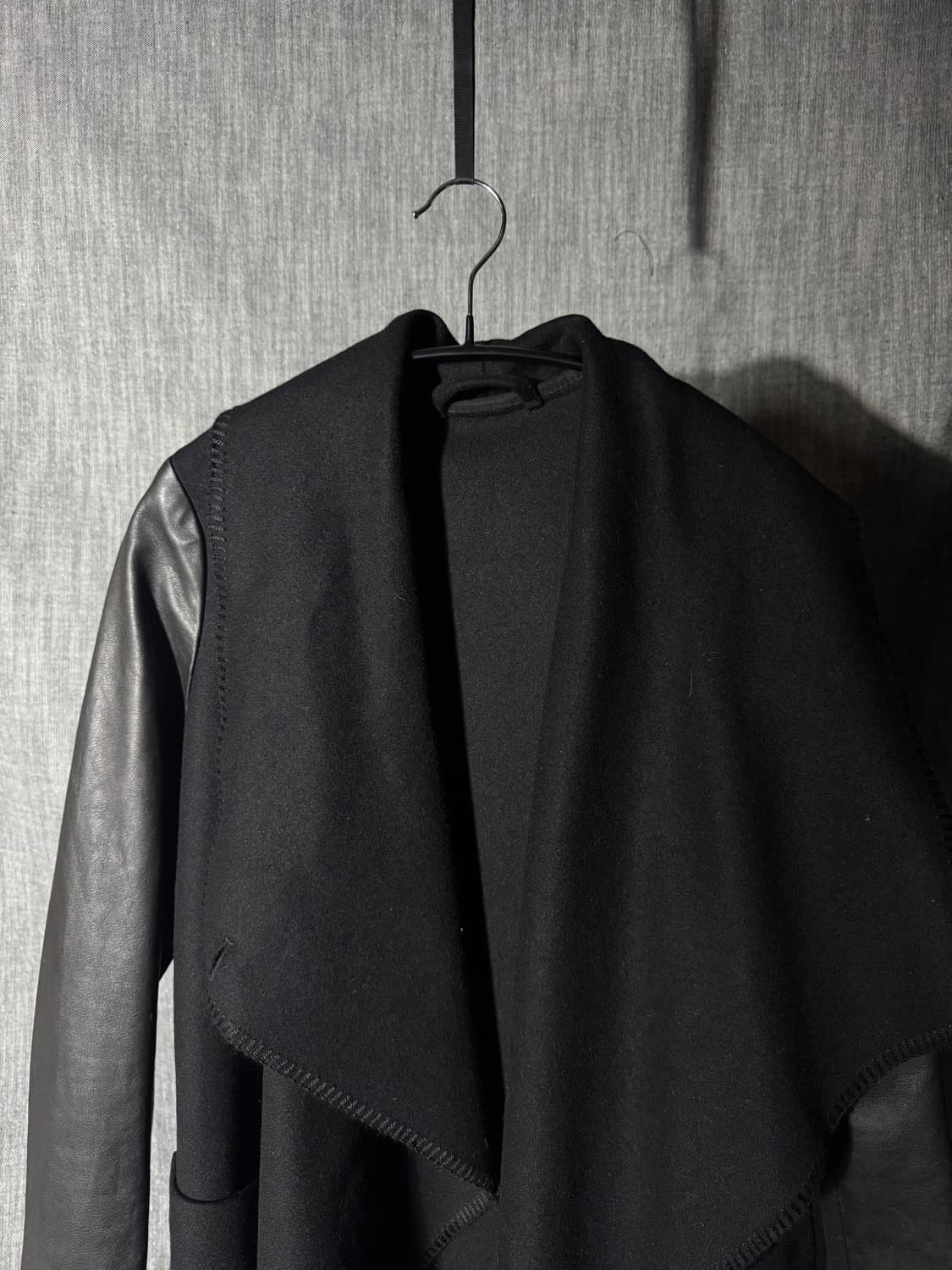 올세인츠 암 레더 비대칭 드레이프 가디건 상품이미지3