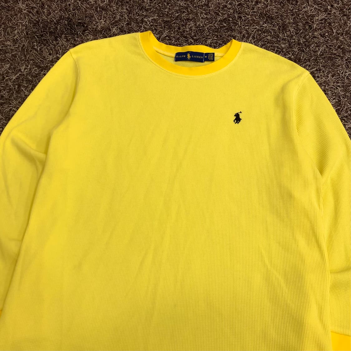 폴로 랄프로렌 옐로우 와플 롱슬리브 상품이미지2