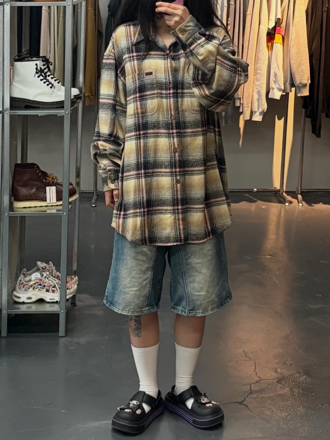 LEE 리 00s 체크 울 셔츠 A1769 상품이미지1