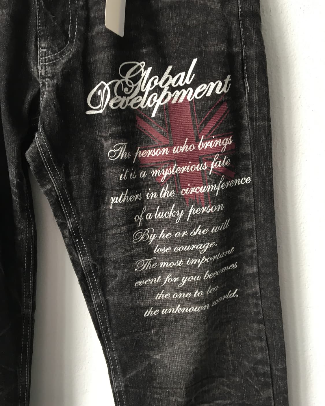 Printing point washing denim pants 상품이미지4