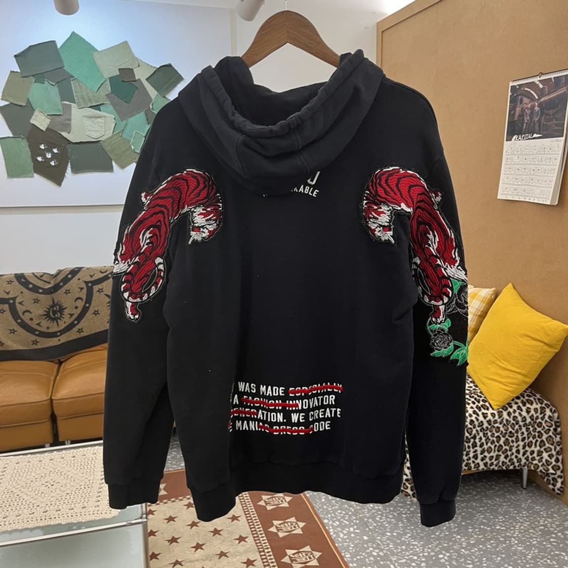 에비수 올드스쿨 펑크 스트릿 스카쟌 자수 후드티 105 C09859 상품이미지4