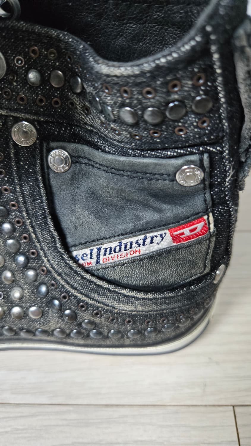 디젤 스터드 데님하이탑 스니커즈 245 상품이미지4