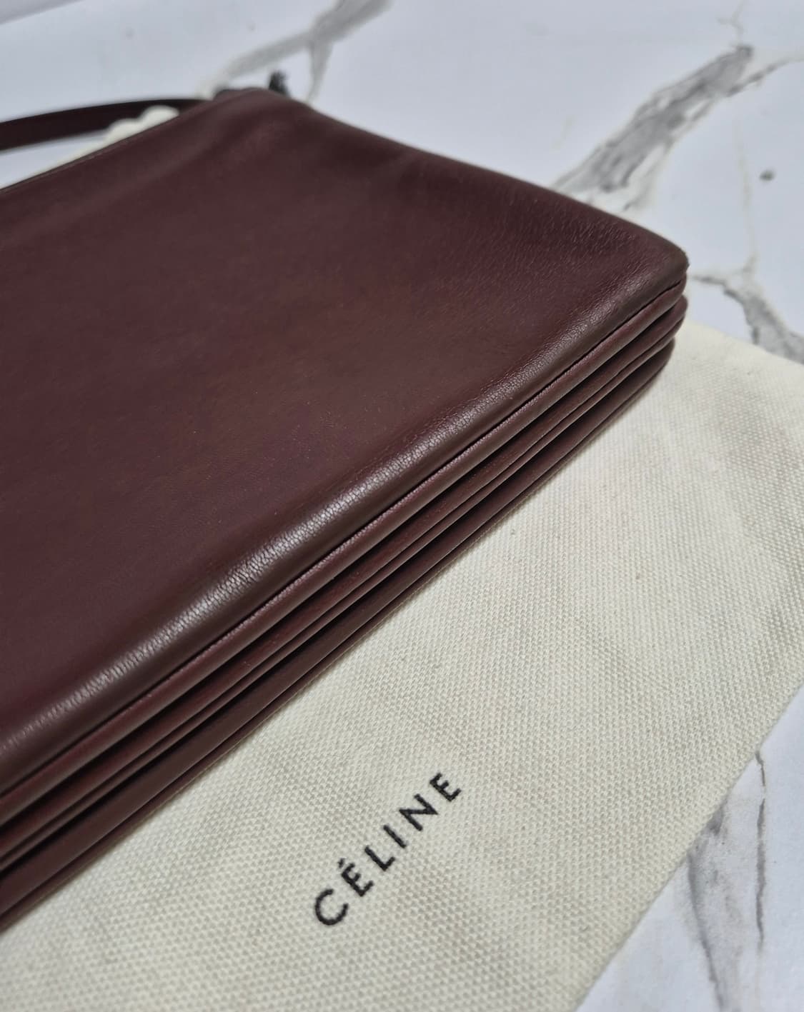 (정품) 셀린느 트리오백 스몰 버건디 크로스백 상품이미지3