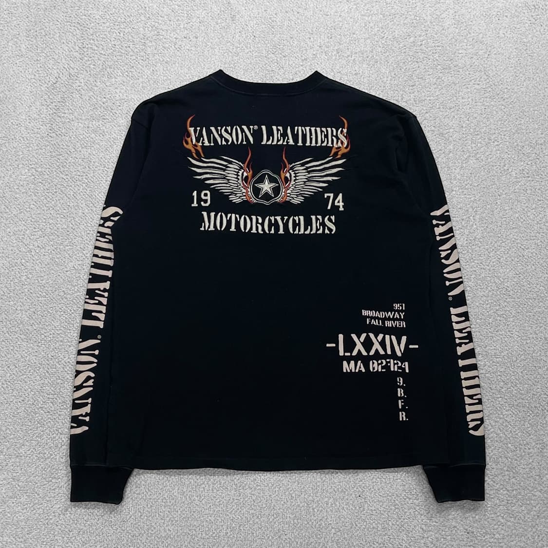 밴슨 Vanson 모터사이클 롱슬리브 블랙 상품이미지1