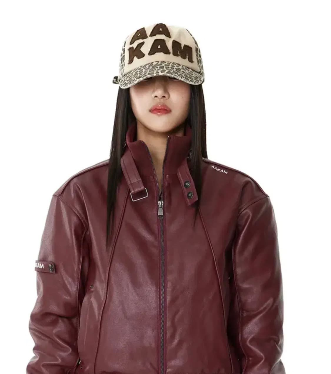AAKAM 아캄 레오파드 볼캡 갸루 상품이미지1
