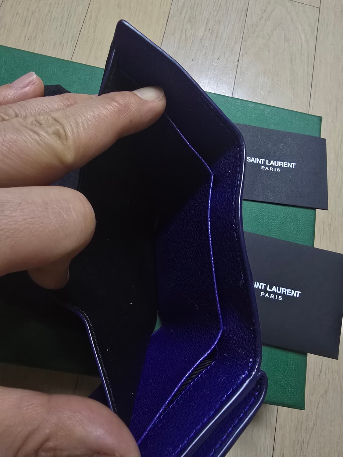 (점품)생로랑 미니 지갑 풀박스 상품이미지5