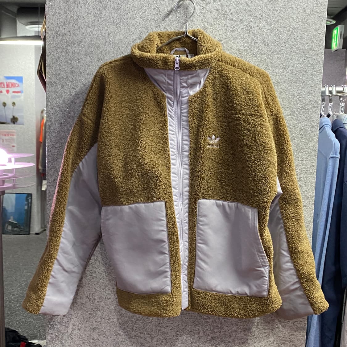 아디다스 브라운 쉐르파 바이커 재킷 B4174 상품이미지2