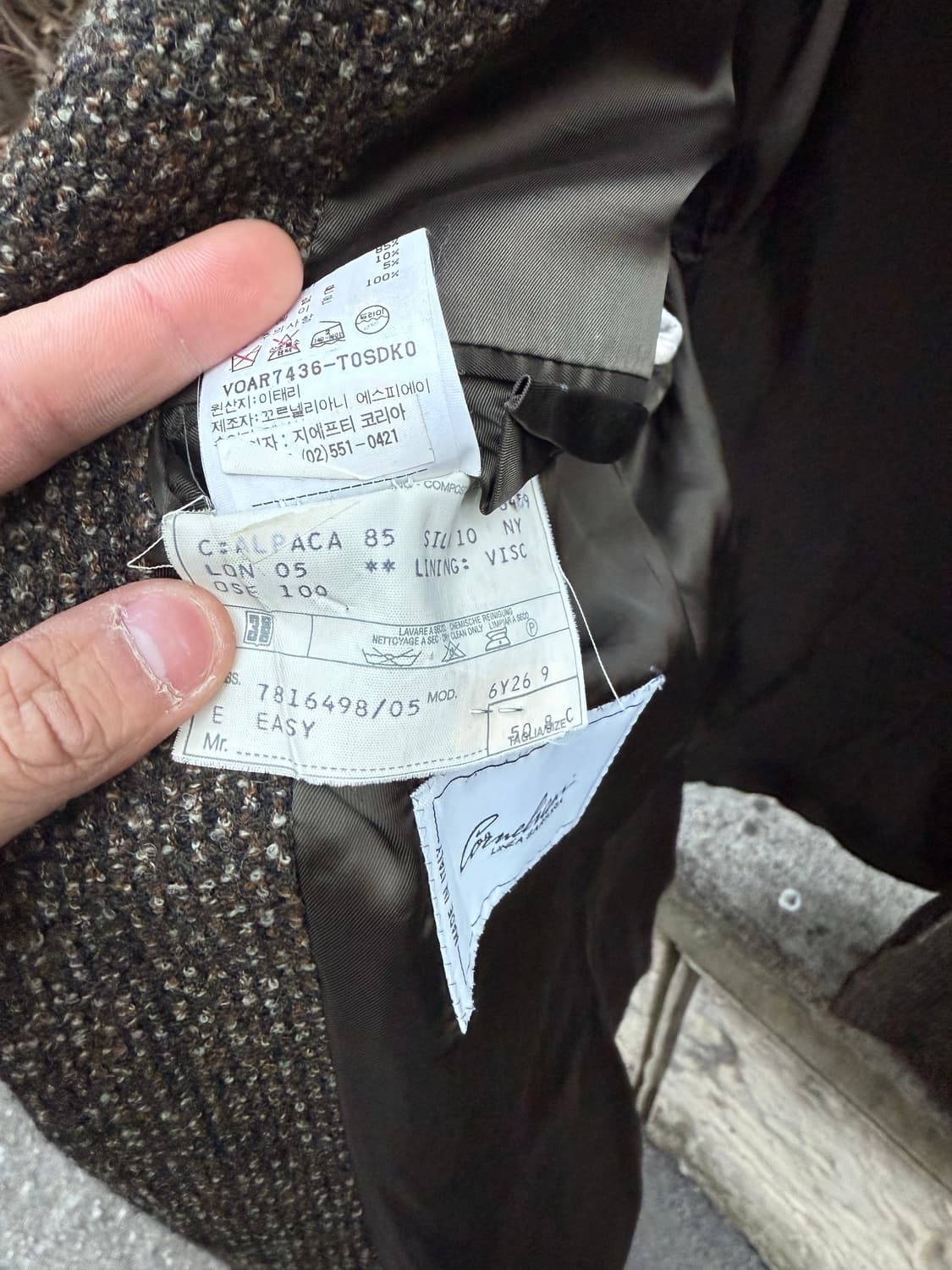 🇮🇹00s 꼬르넬리아니 알파카 테일러드 블레이저 상품이미지5