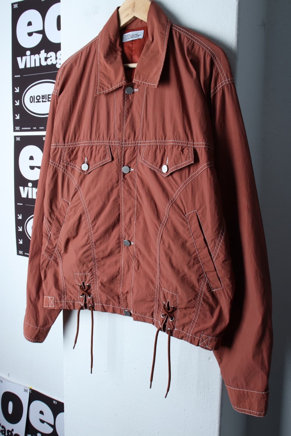 (M-2XL) 파르티멘토 집업 바람막이 점퍼자켓 스티치 우븐-H32674 상품이미지1