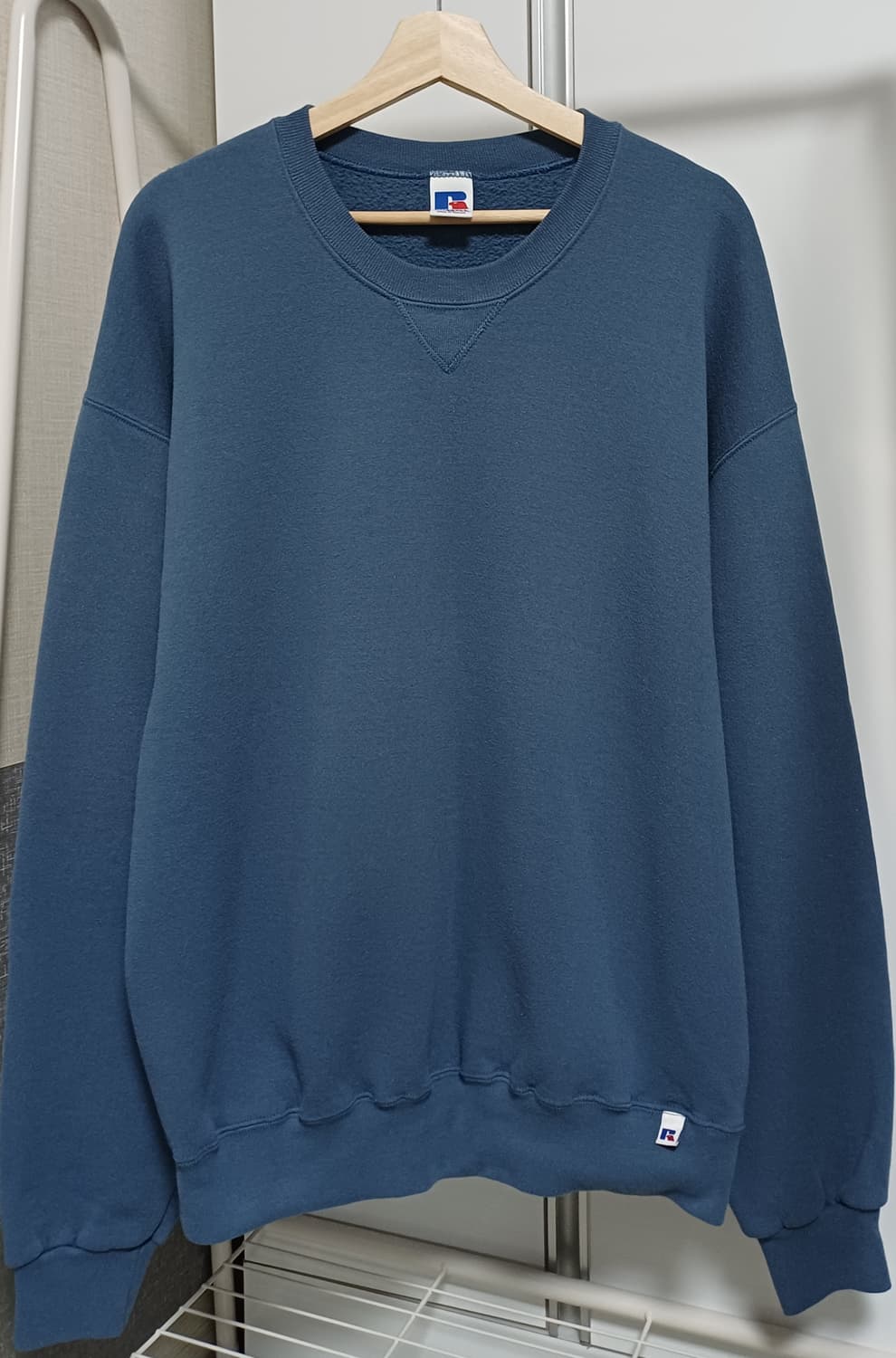 🏈 90s 러셀 빈티지 스웻셔츠 - 더스티 블루 상품이미지3
