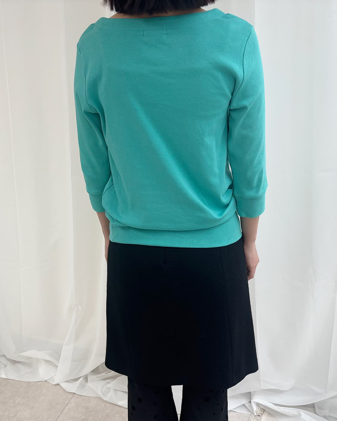 aqua sheila u-neck 3/4 sleeve top 상품이미지2