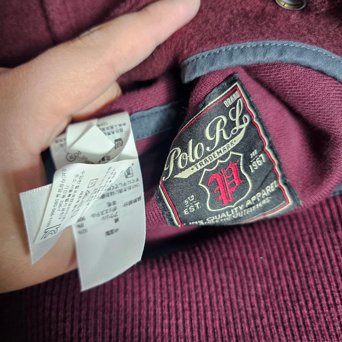 M 폴로67  prl 바시티 자켓 레글런 상품이미지5