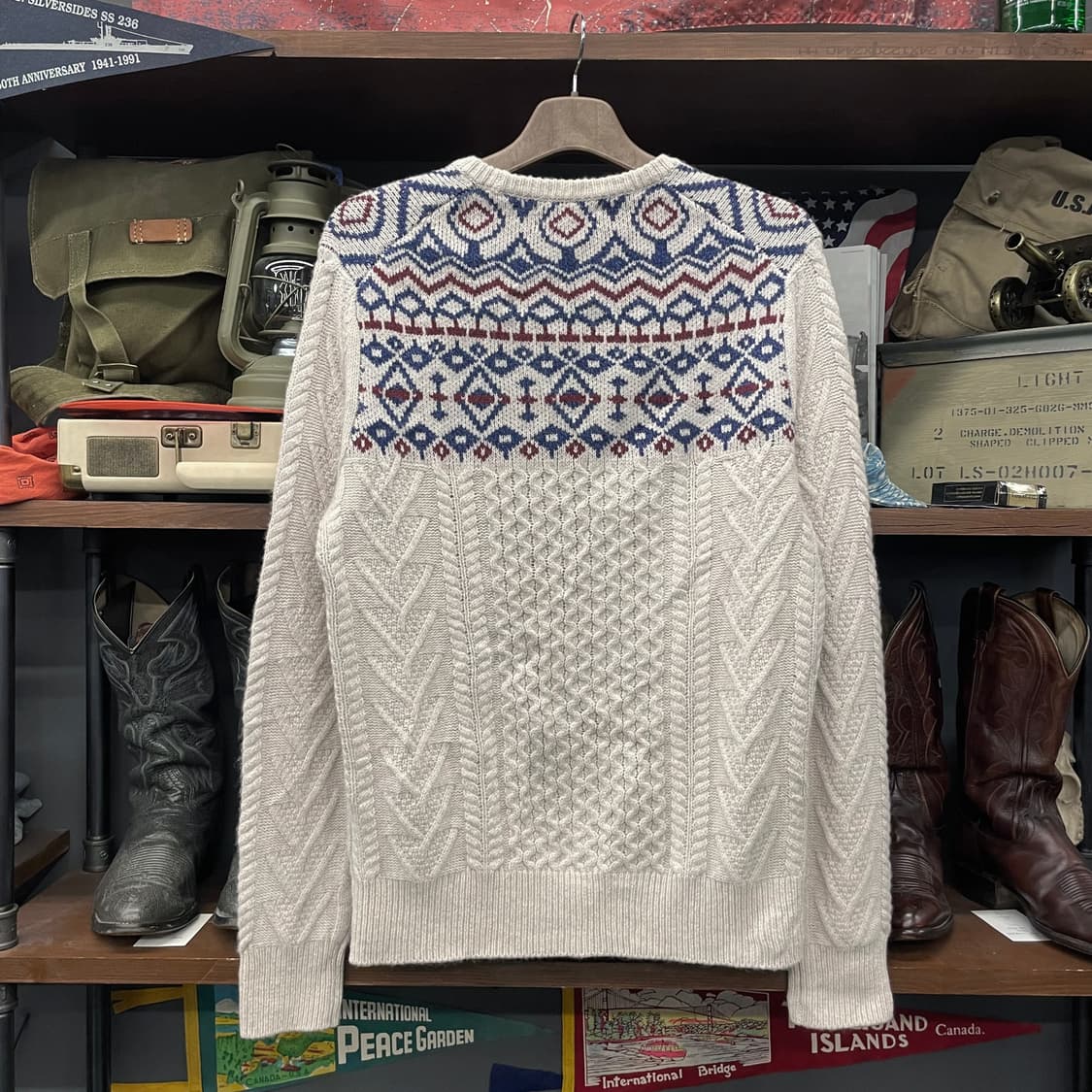 브룩스 브라더스 이탈리안 얀 페어 아일 케이블 니트 스웨터 상품이미지2