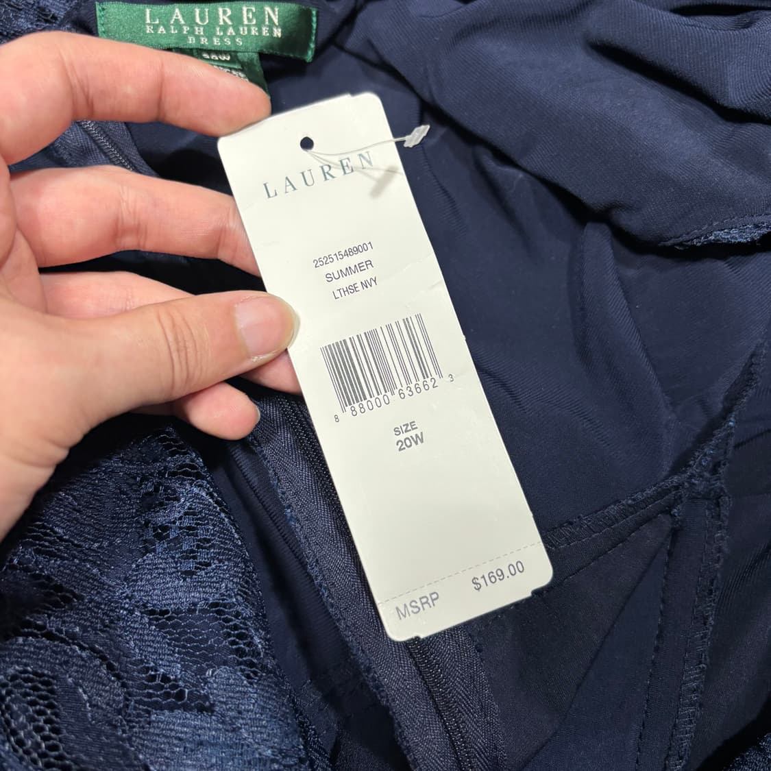 새상품 20W 로렌 랄프로렌 다크네이비 플로럴 드레스 원피스 상품이미지4