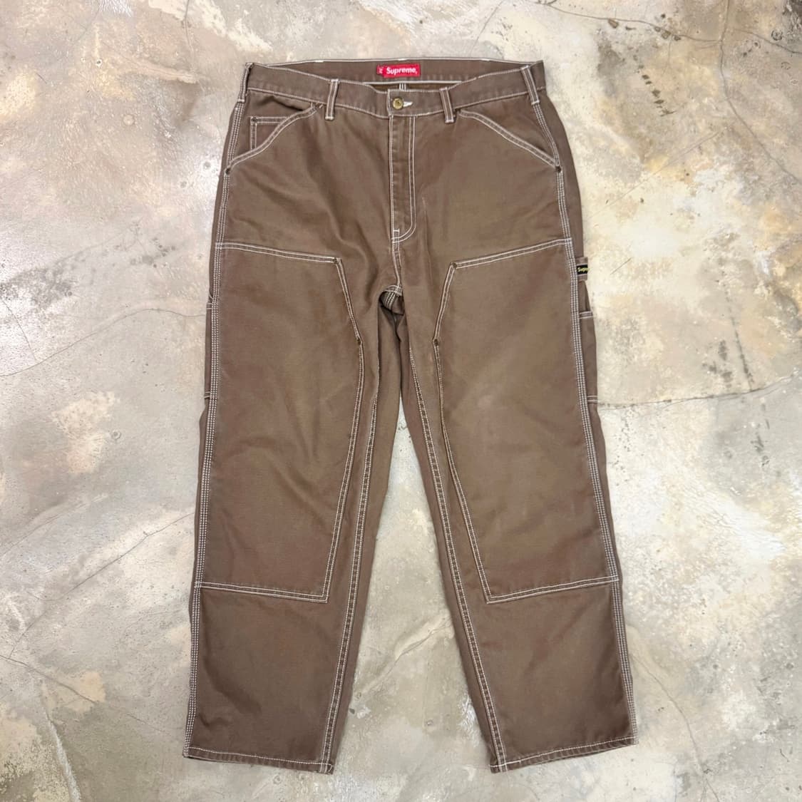 슈프림 더블니 페인터 팬츠 브라운 - 22SS 상품이미지1