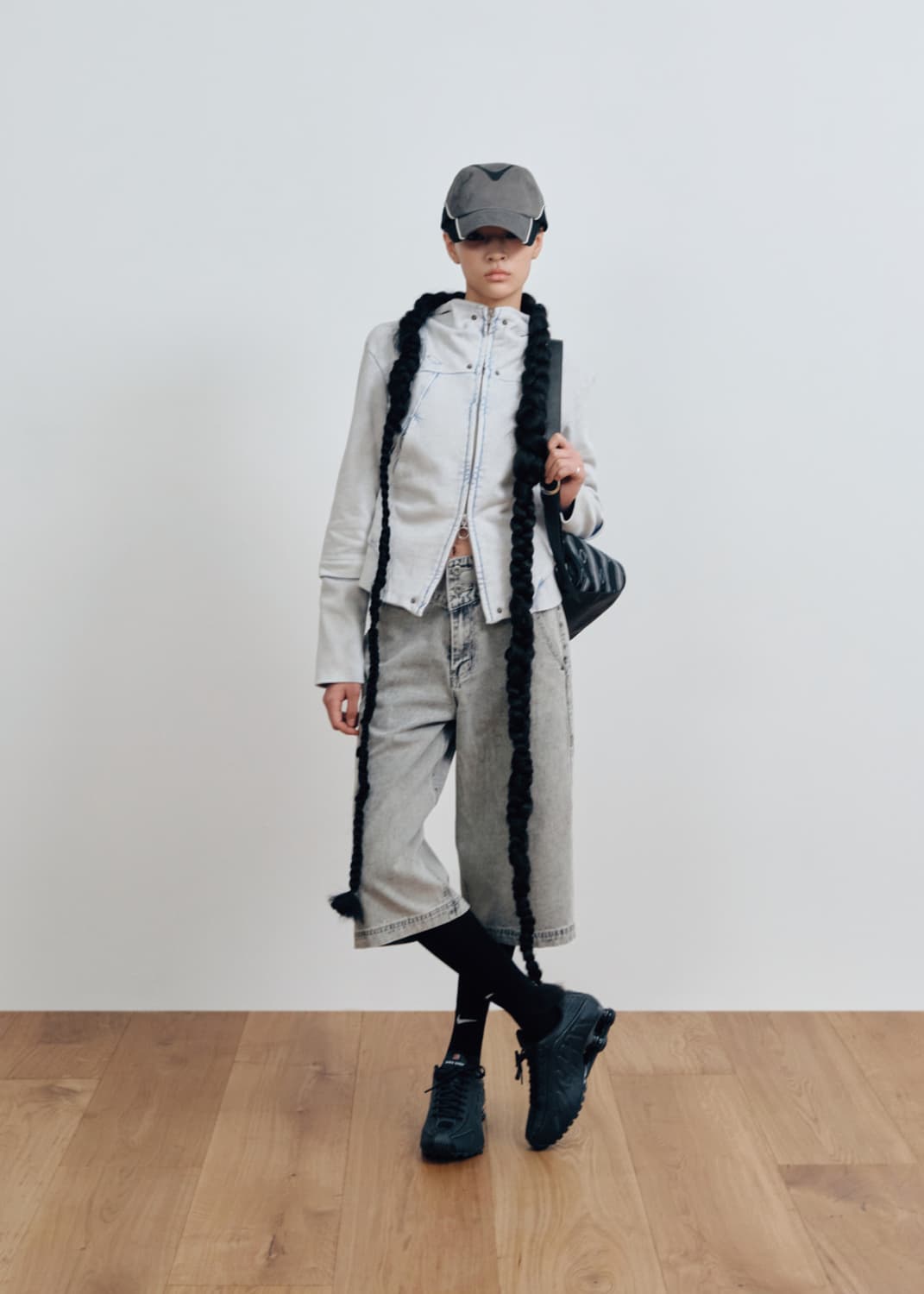 RHOMBUS PUNCHING HOODIE ZIP-UP_BLEACHED 상품이미지5