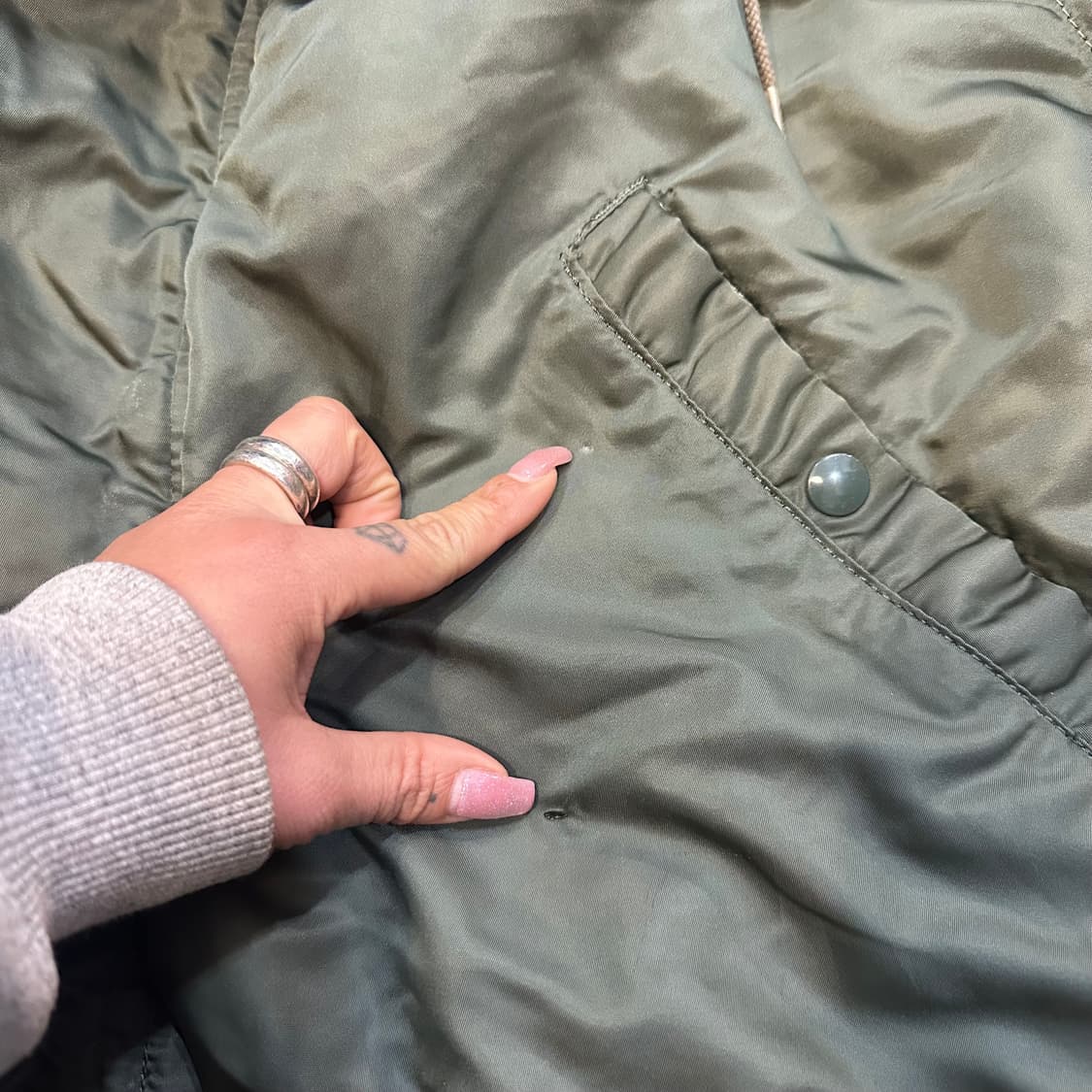 빈티지 밀리터리 N-2B 플라이트 자켓(항공)L 상품이미지5