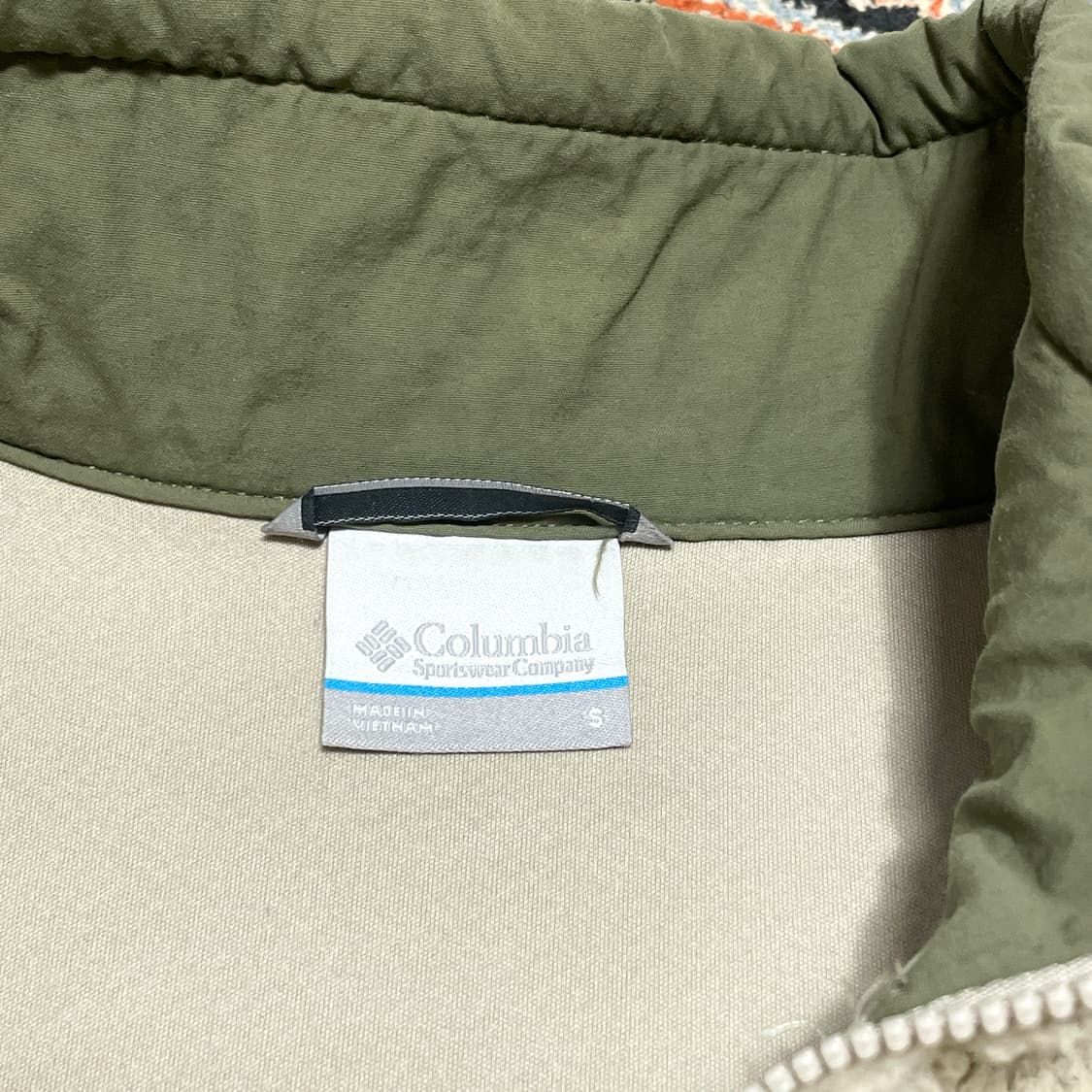 컬럼비아 베이지 플리스 집업 남성S 상품이미지4
