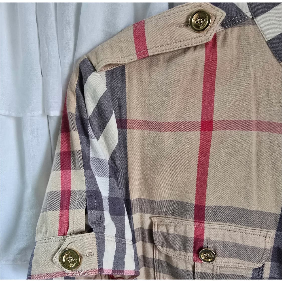 버버리 체크 반팔 원피스 상품이미지4