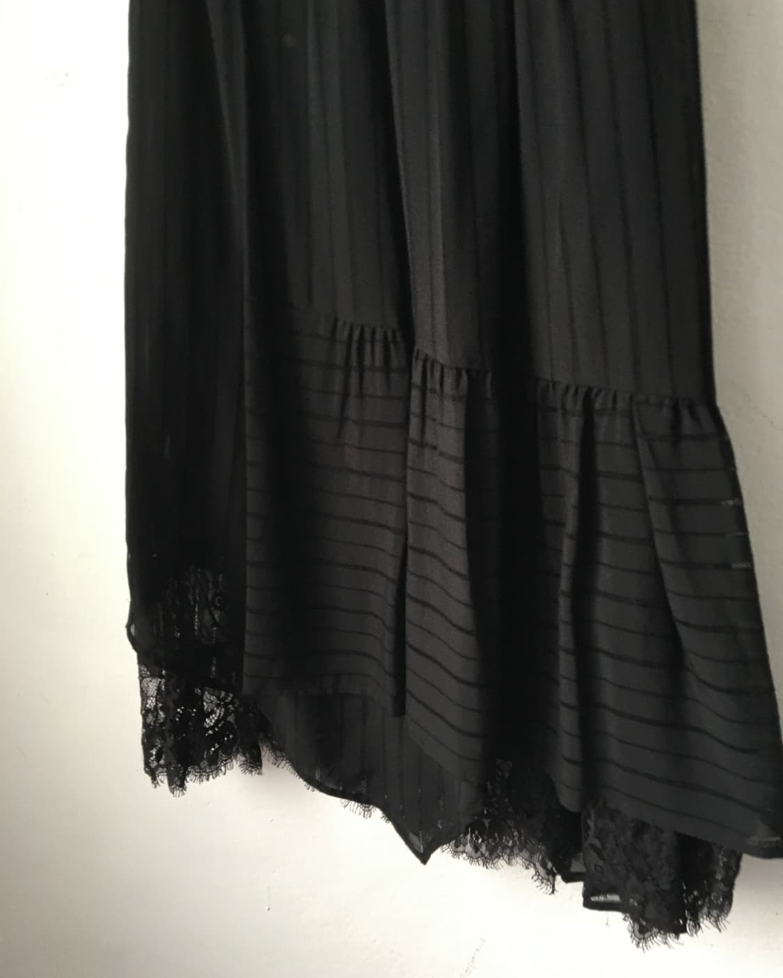 Lace layered stripe pattern unbalanced l 상품이미지2