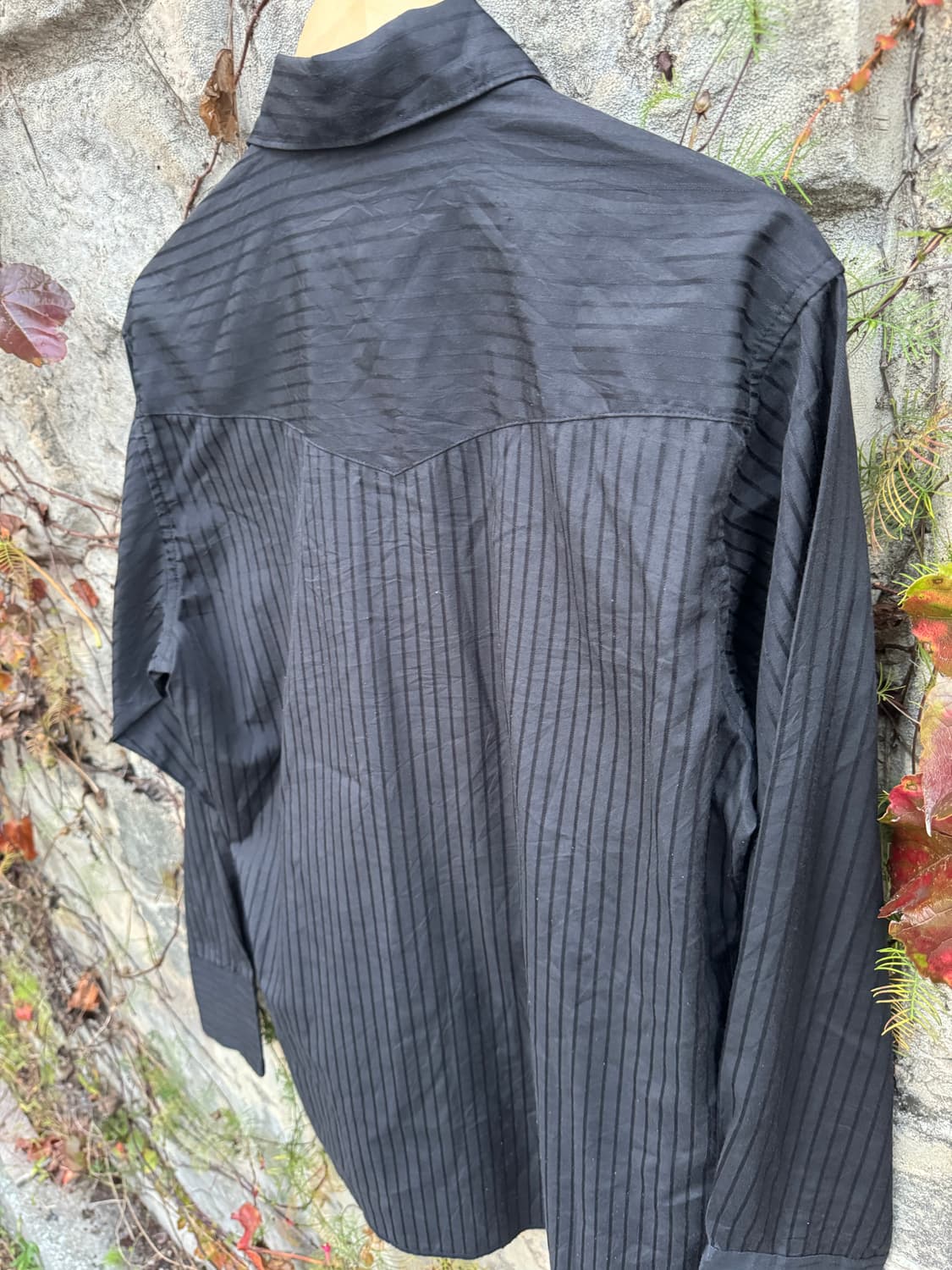 랭글러 빈티지 블랙 스트라이프 웨스턴 셔츠 100 - 105 상품이미지4