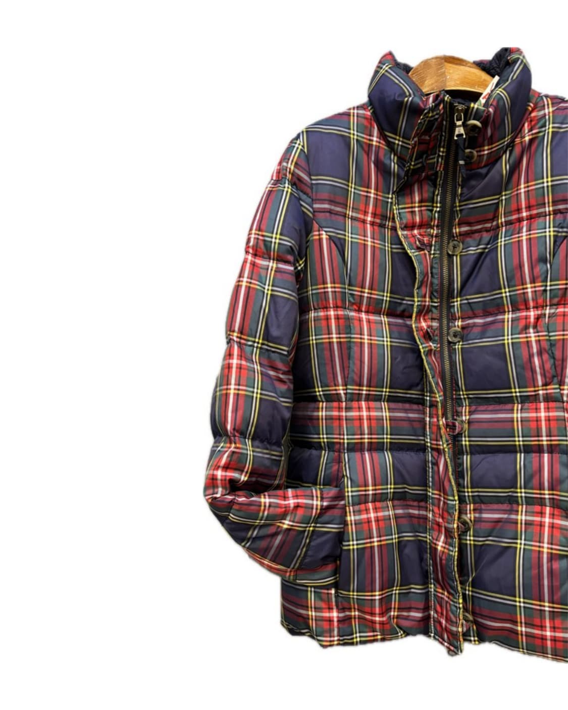 타미힐피거 체크 버튼 덕 다운 패딩 상품이미지5