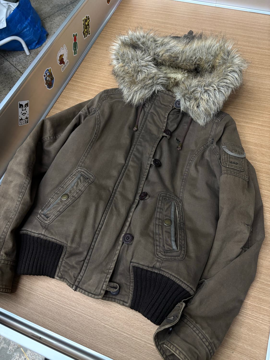 아베크롬비 투웨이 퍼 후디 자켓 상품이미지3