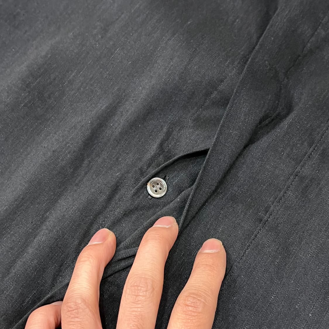  KANZISA 다크 린넨 롱 셔츠 y16184 상품이미지4