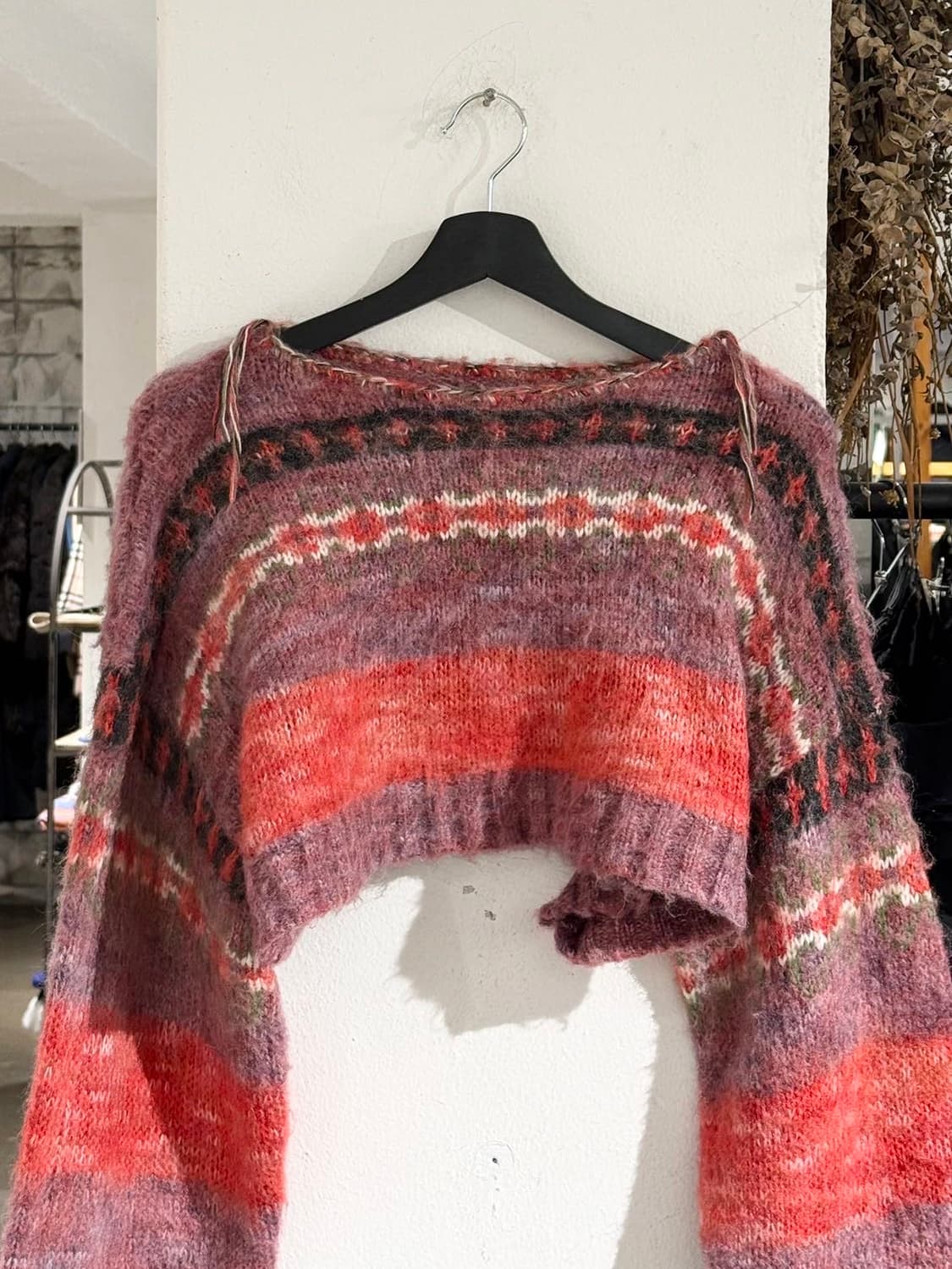 퍼버즈 멀티컬러 블렌드 보더 니트 상품이미지2