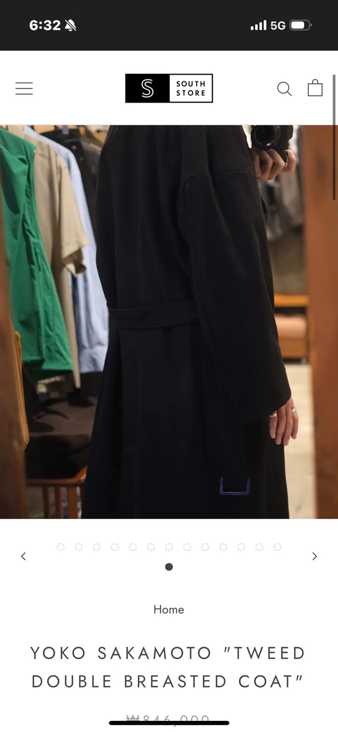 요코사카모토 23AW 로브 더블 코트 그레이 상품이미지4