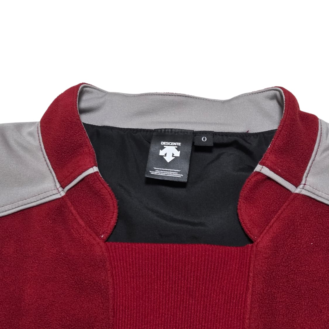 Descente (일본판)데상트 버건디 플리스 웜업 셔츠 상품이미지4