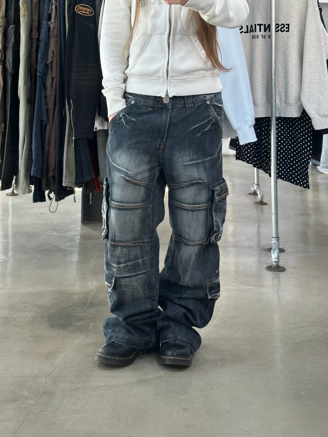 킹웨이진스 멀티포켓 락시크 데님카고팬츠 상품이미지4